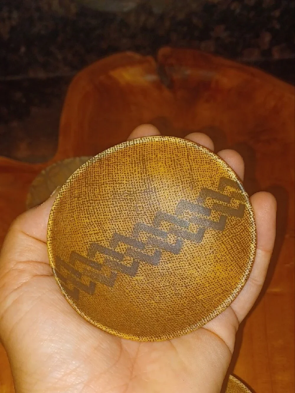 Brown Textured Ceramic Serveware Bowl - Set Set Of 4